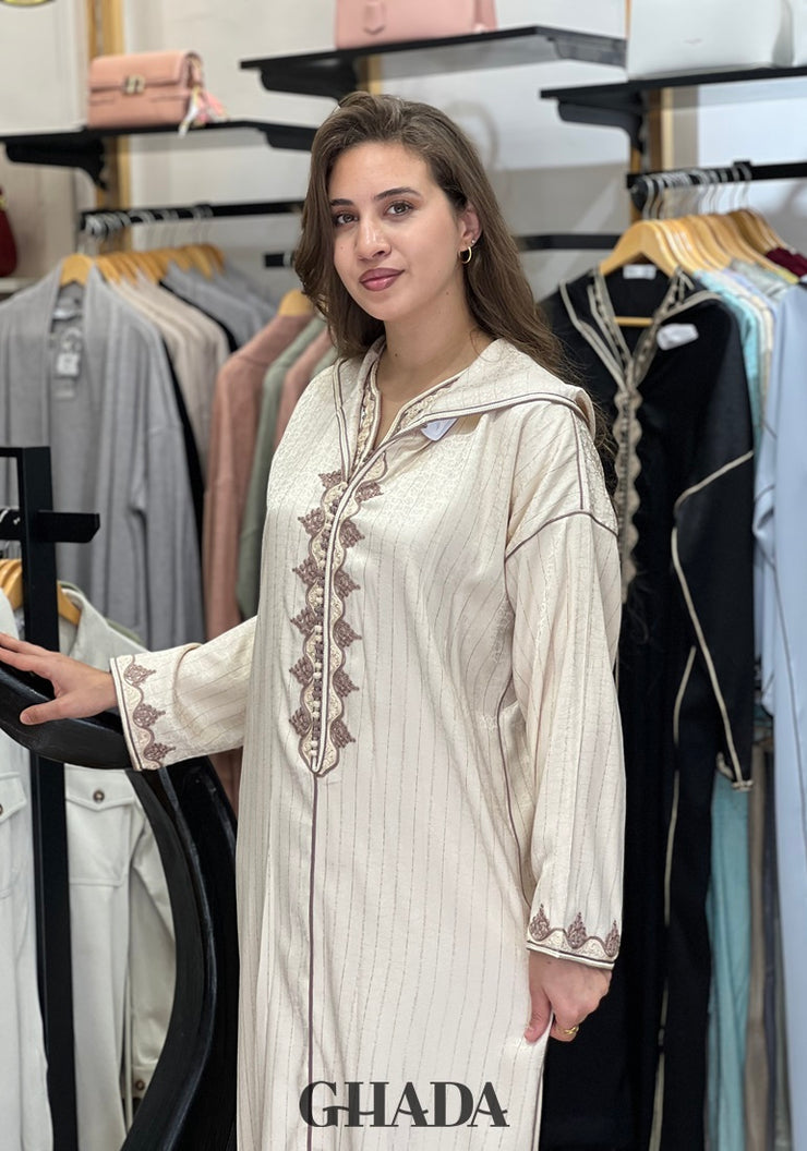 Djellaba deux pièces en Kamkha