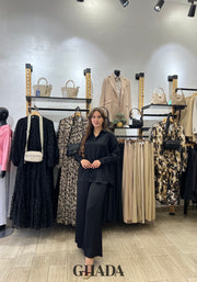 Ensemble satiné en noir
