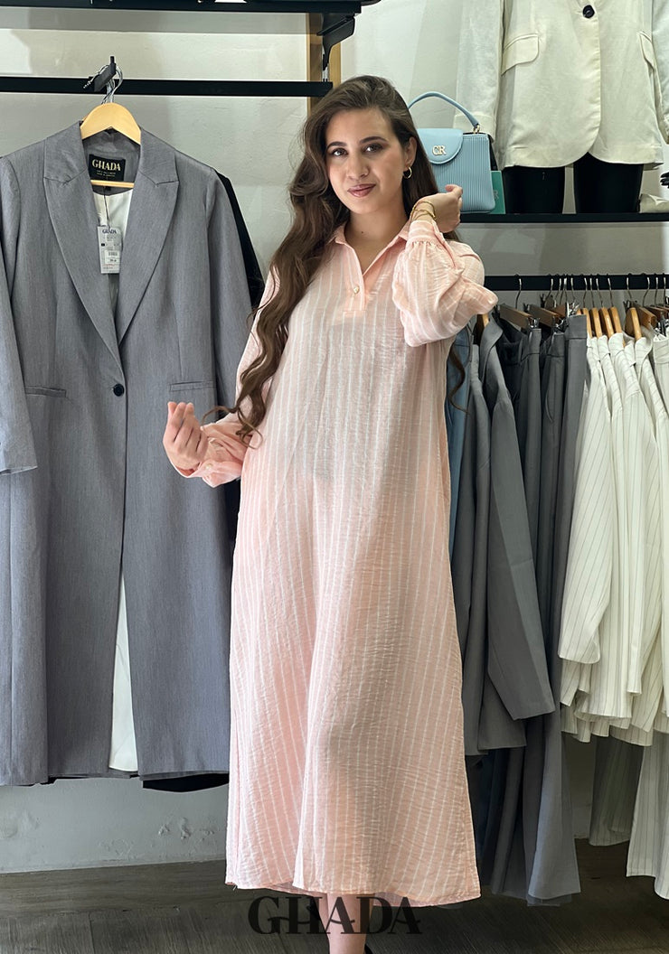 Robe - chemise à rayures