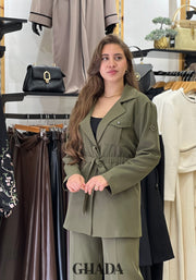 Ensemble en vert kaki - Veste et pantalon