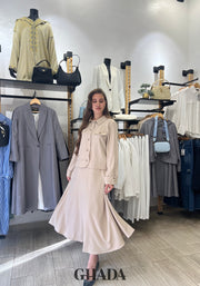 Ensemble avec jupe en beige