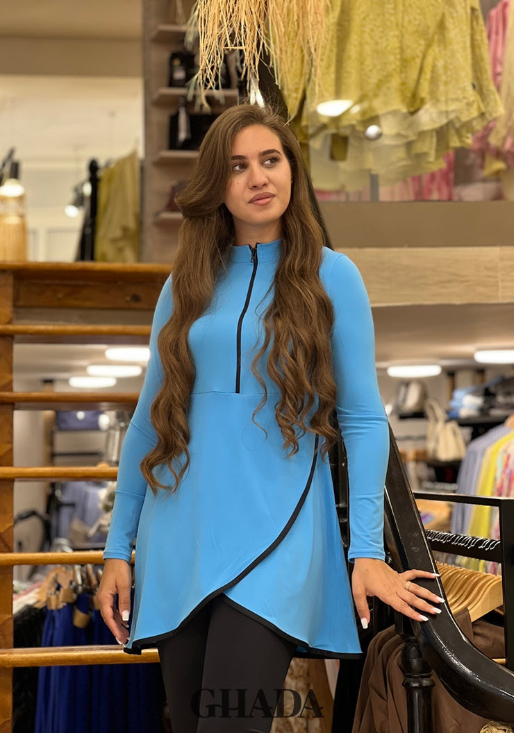 Maillot de bain burkini en bleu