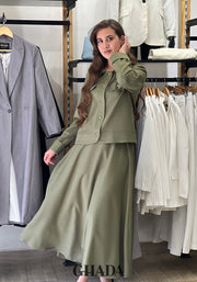 Ensemble avec jupe en vert kaki