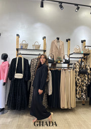 Ensemble satiné en noir