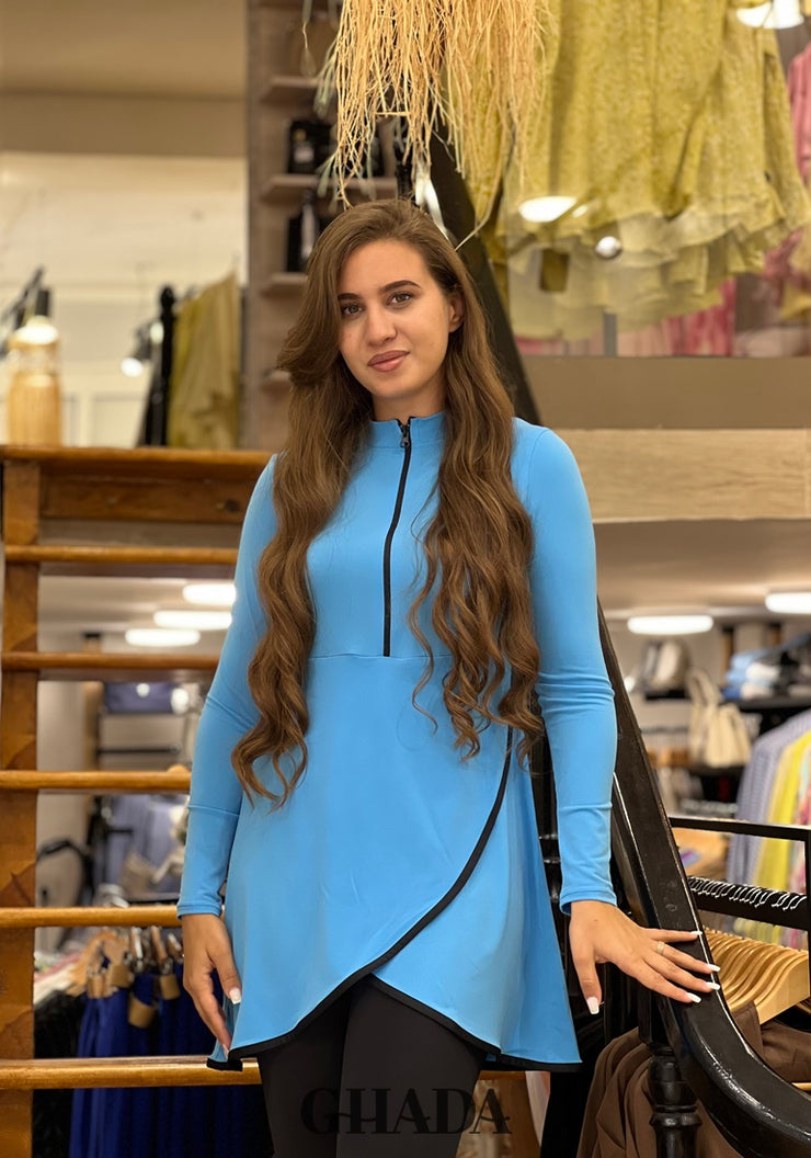 Maillot de bain burkini en bleu