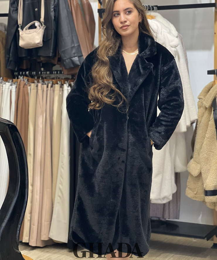 Manteau long en noir