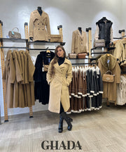 Trench long en beige foncé