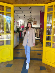 Blazer en beige sable