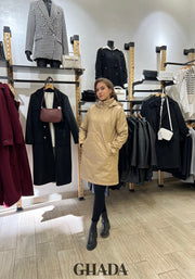 Doudoune en beige foncé