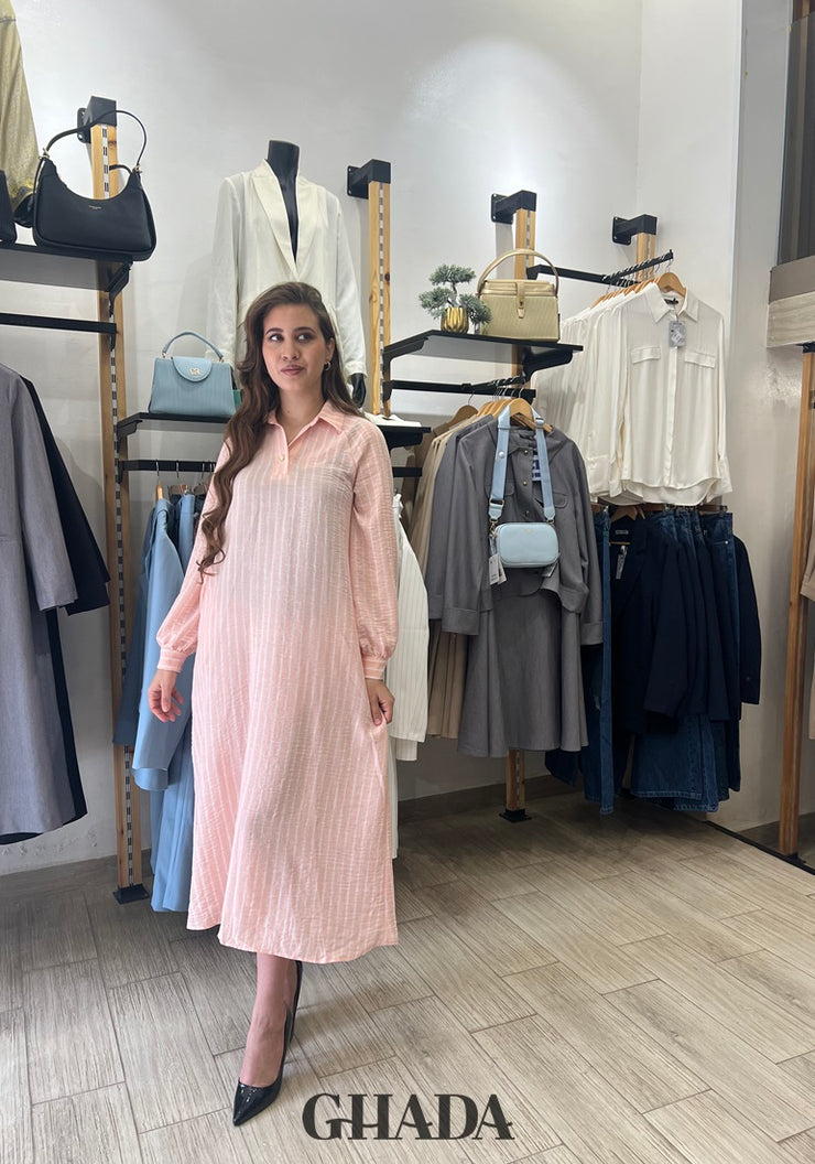 Robe - chemise à rayures