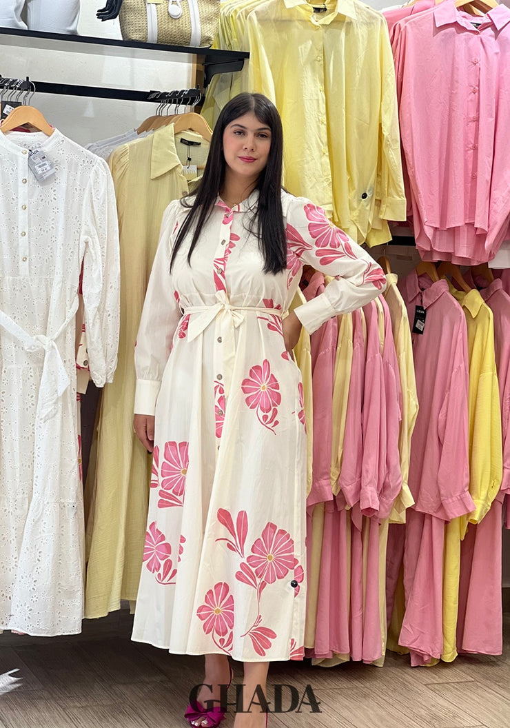 Robe longue imprimée