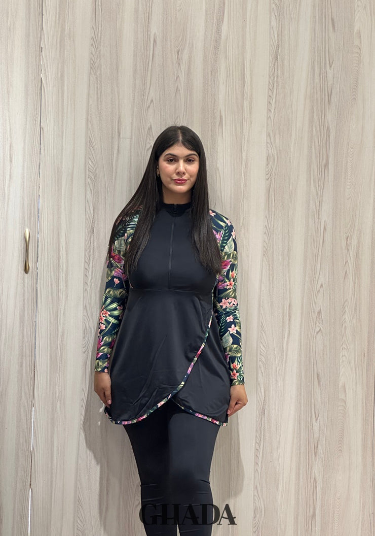 Maillot de bain burkini imprimé floral