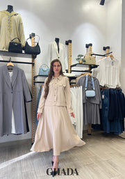 Ensemble avec jupe en beige