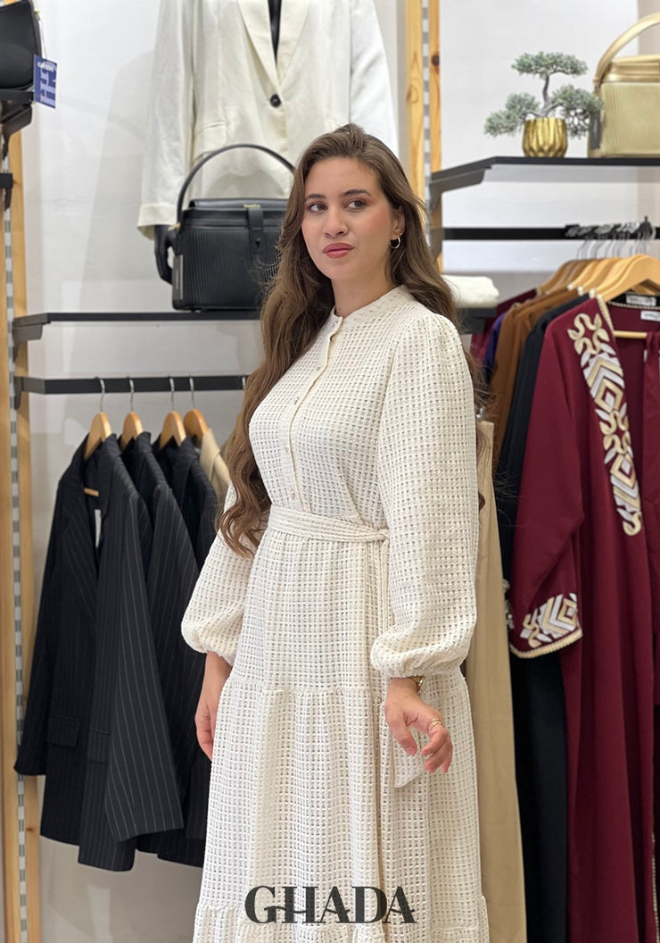 Robe longue brodée