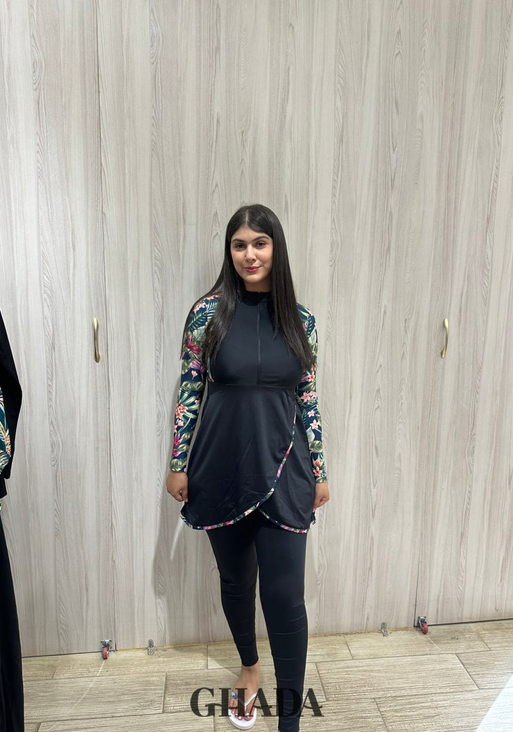 Maillot de bain burkini imprimé floral