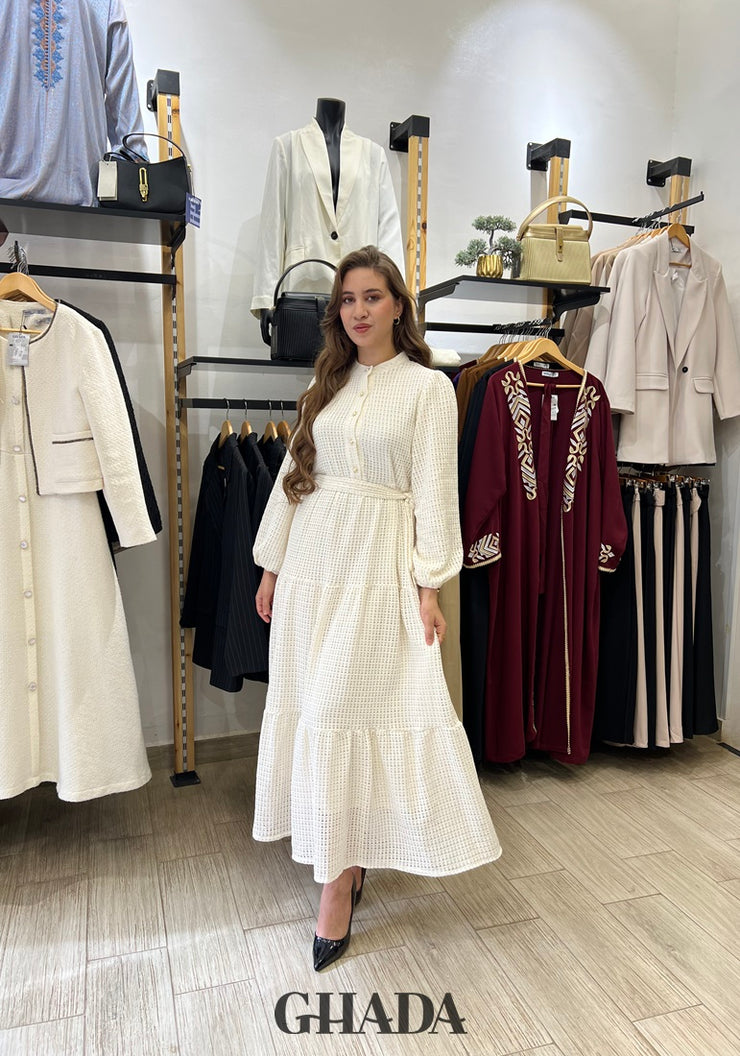 Robe longue brodée