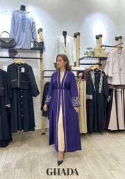 Abaya Kimono avec manches brodées