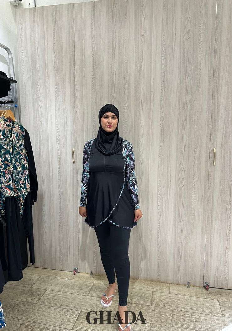Maillot de bain burkini imprimé floral