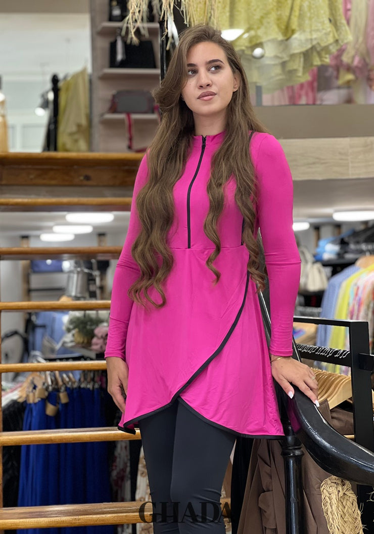 Maillot de bain burkini en rose