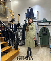 Trench long en vert