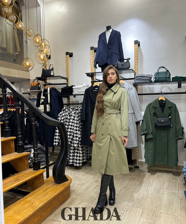 Trench long en vert