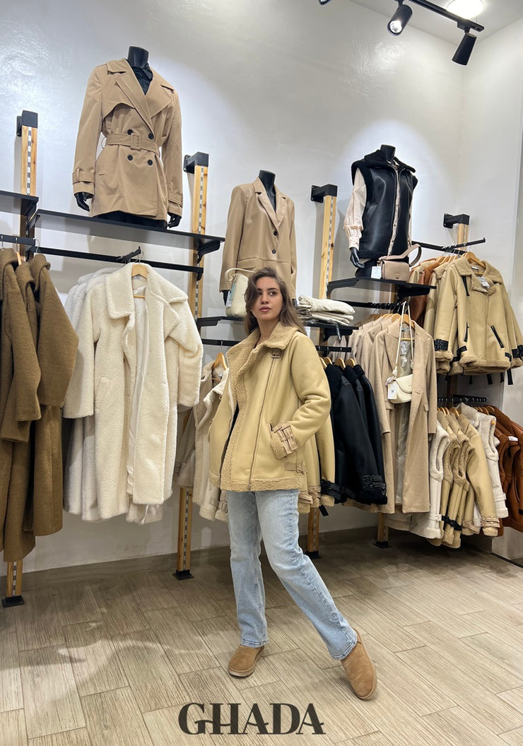 Perfecto en beige foncé