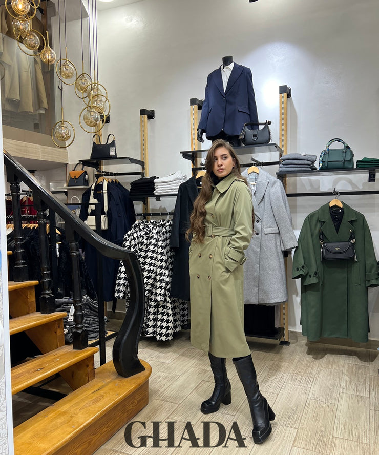 Trench long en vert