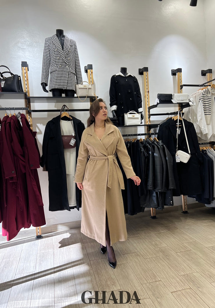 Manteau long en beige