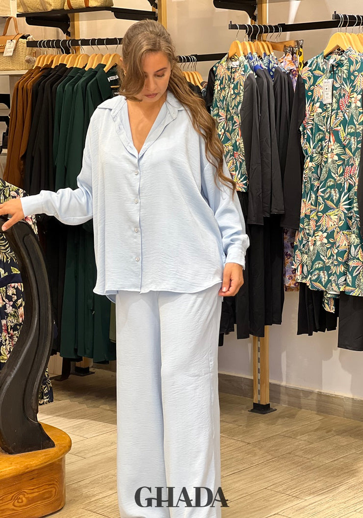 Ensemble en crepe blanc