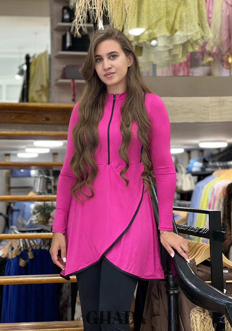 Maillot de bain burkini en rose
