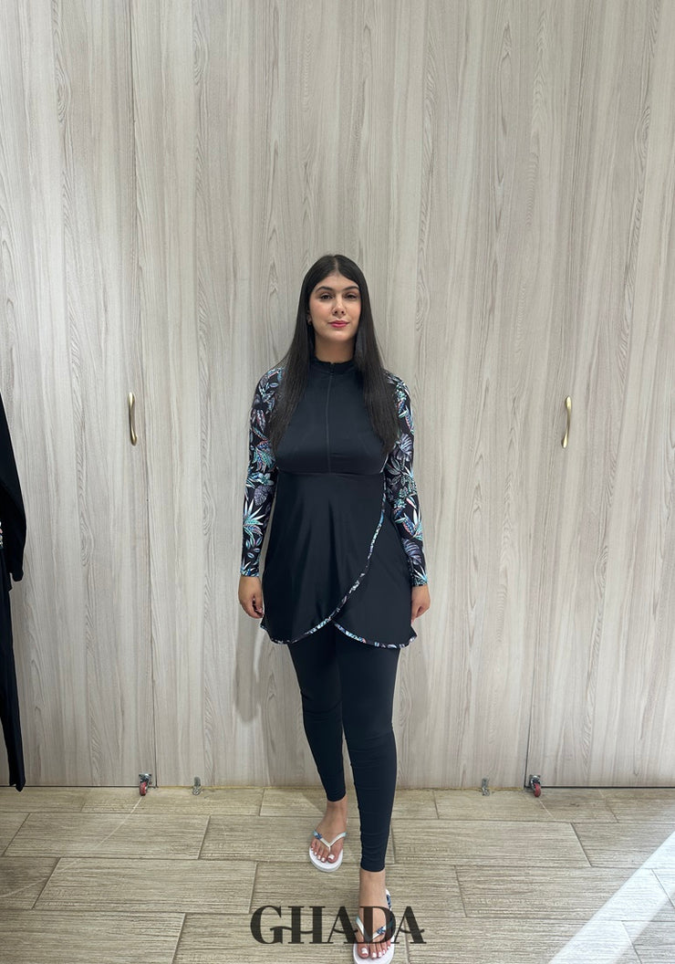 Maillot de bain burkini imprimé floral