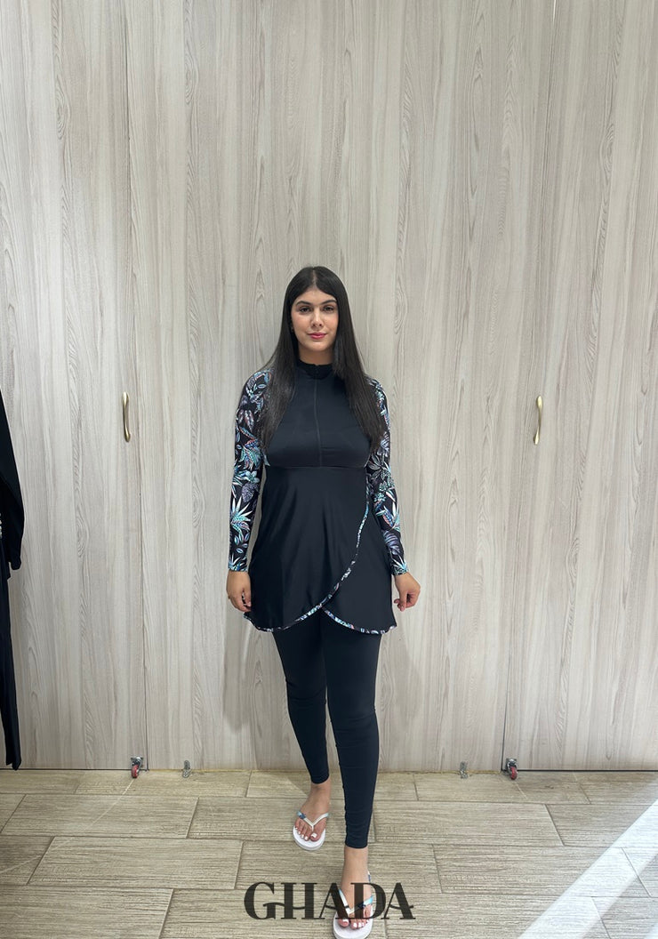 Maillot de bain burkini imprimé floral