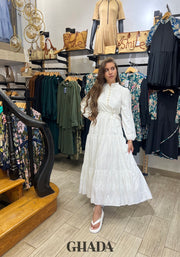 Robe brodée blanche