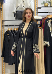 Abaya Kimono avec manches brodées