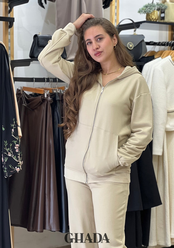 Ensemble survêtement en beige