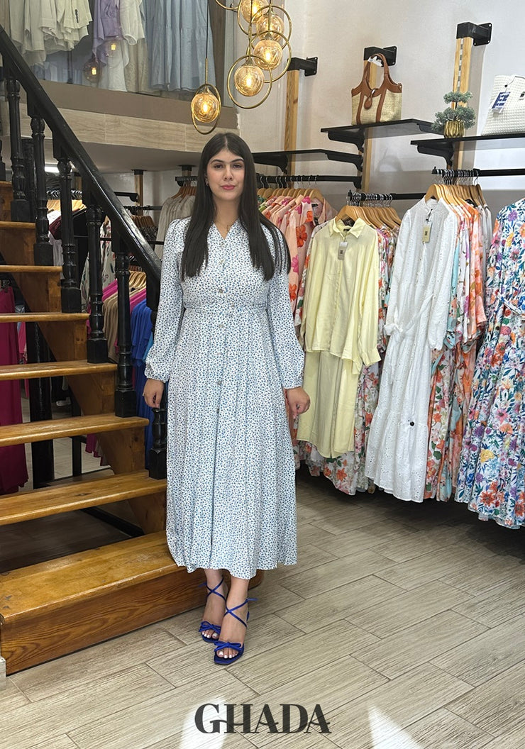 Robe longue imprimée fleurie