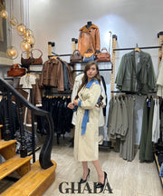 Trench beige avec denim