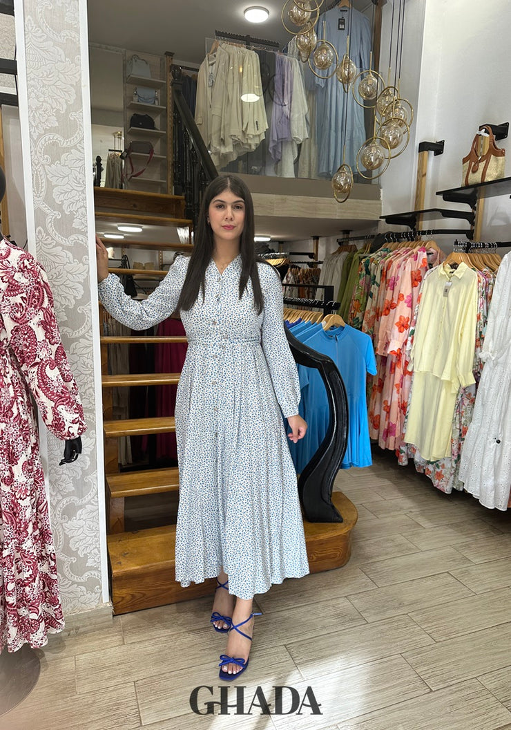 Robe longue imprimée fleurie