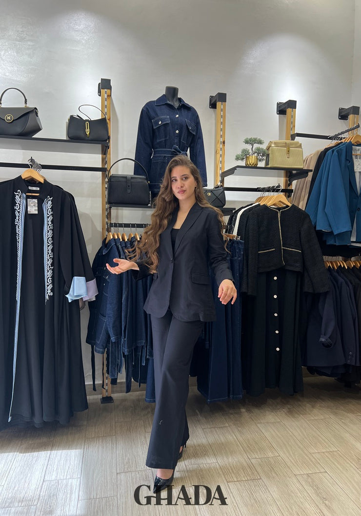 Ensemble en lin noir