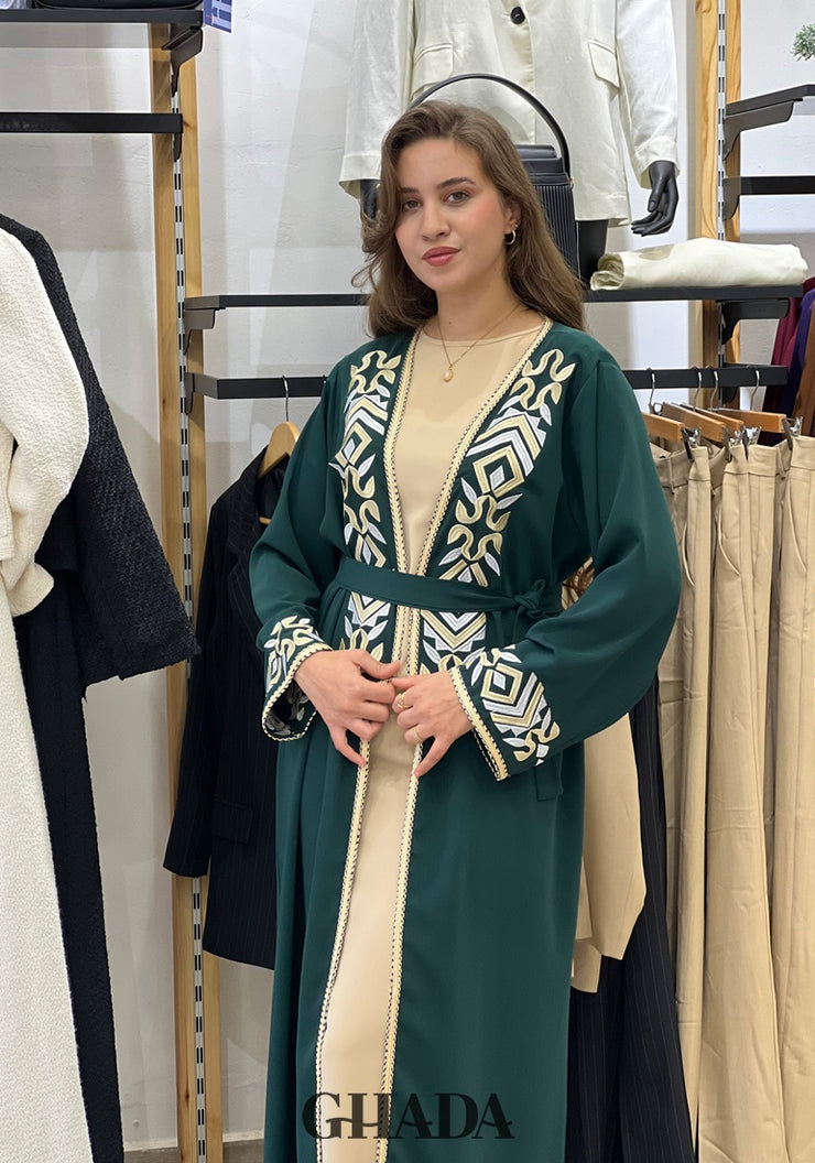 Abaya Kimono avec broderie
