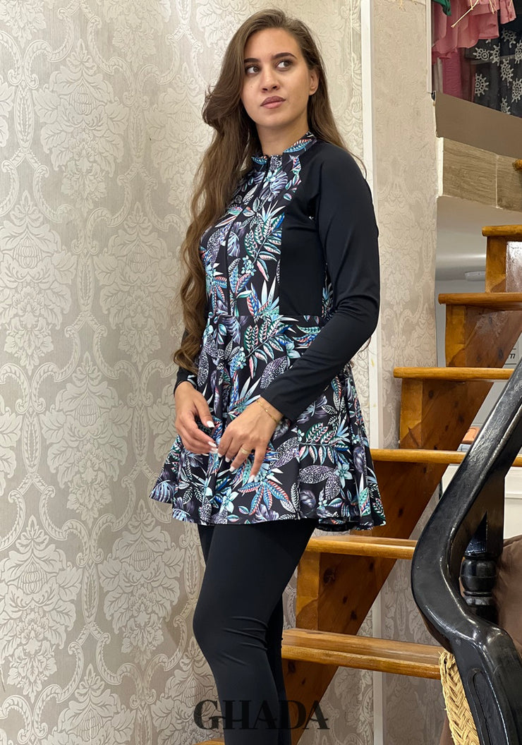 Maillot de bain burkini imprimé floral