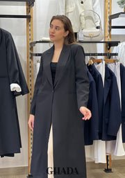 Veste longue en noir