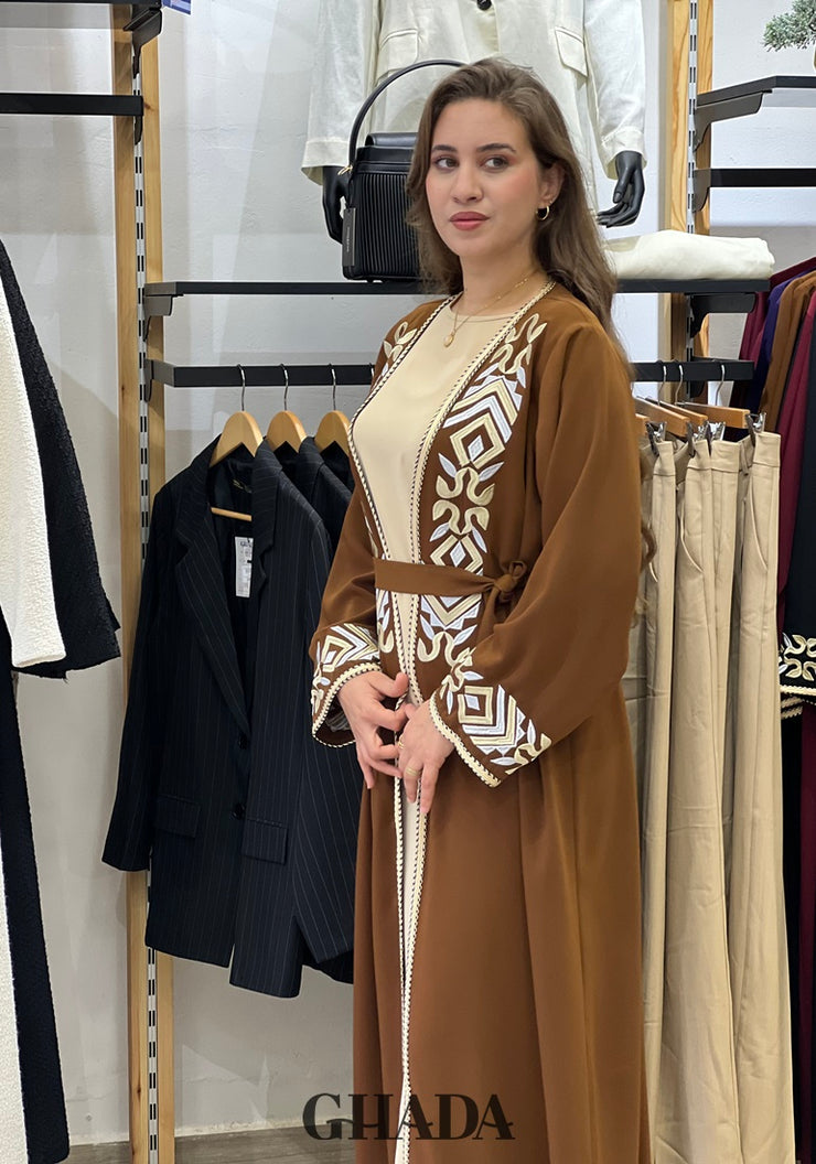 Abaya Kimono avec broderie