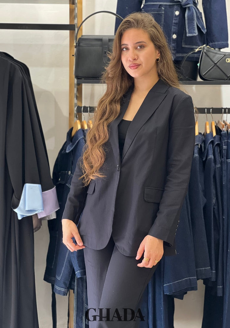 Ensemble en lin noir