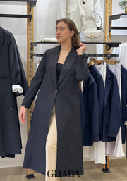 Veste longue en noir