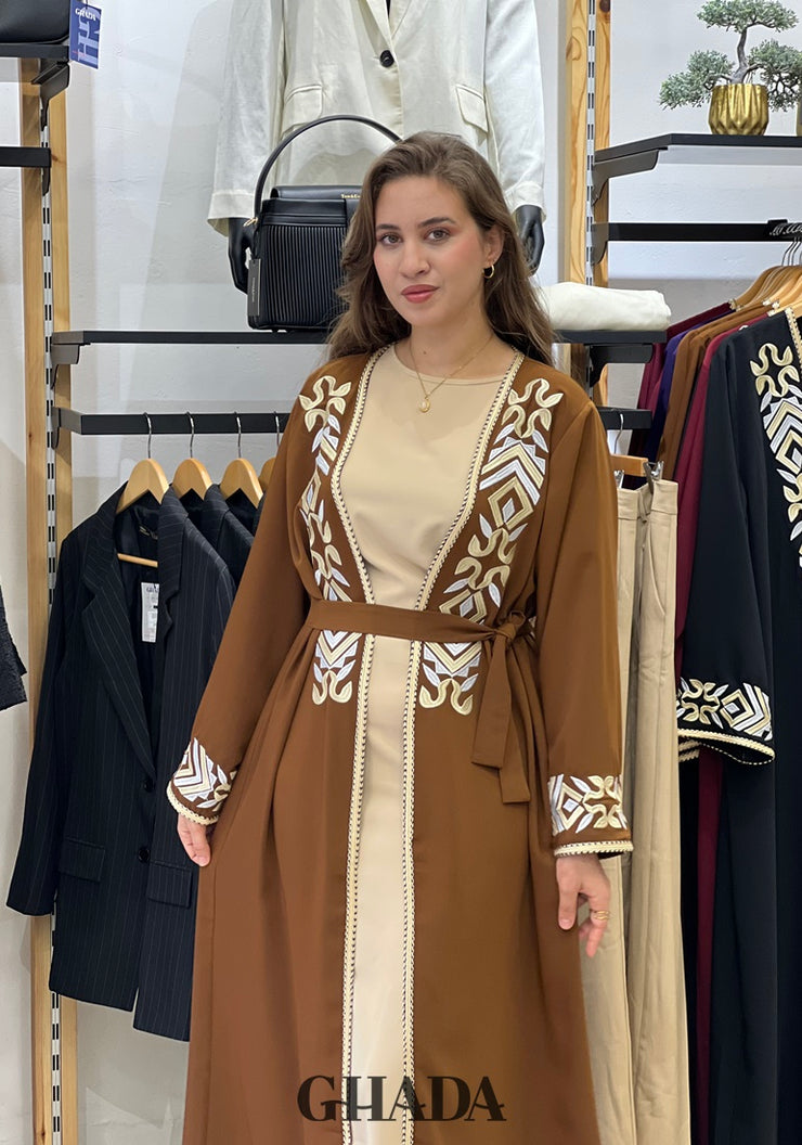 Abaya Kimono avec broderie