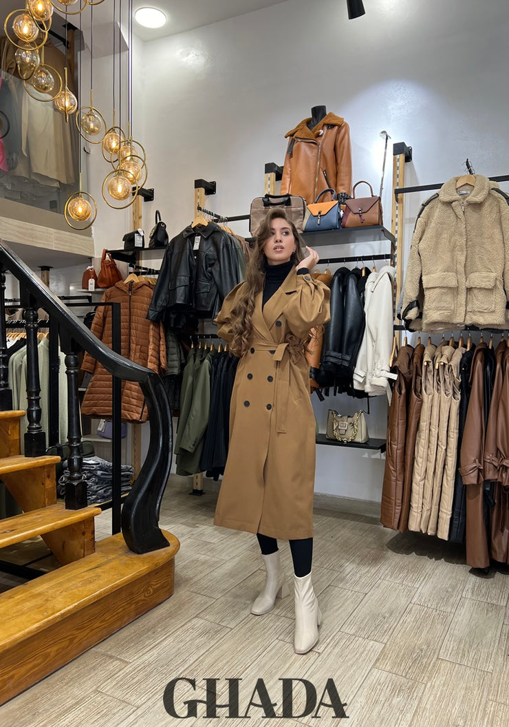 Trench long en camel