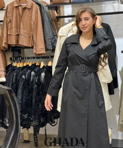 Trench long en noir