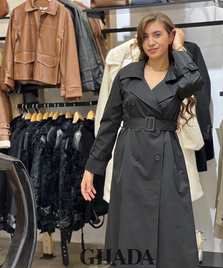 Trench long en noir