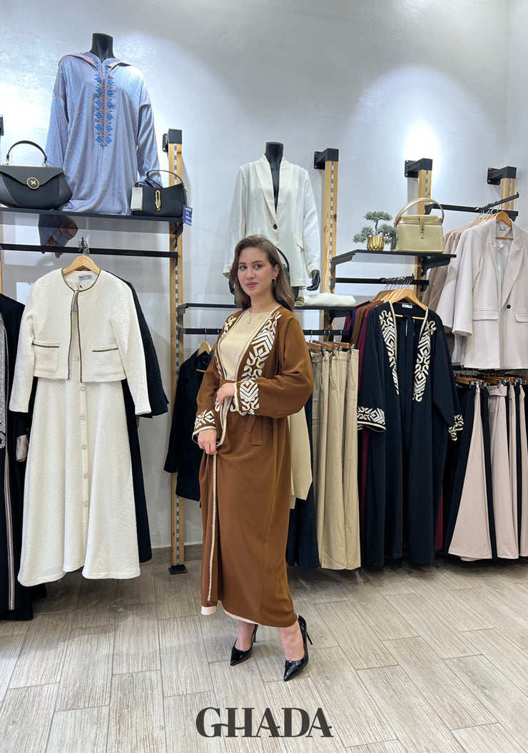 Abaya Kimono avec broderie